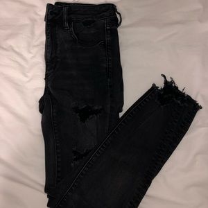 Black Ripped American Eagle Jeans